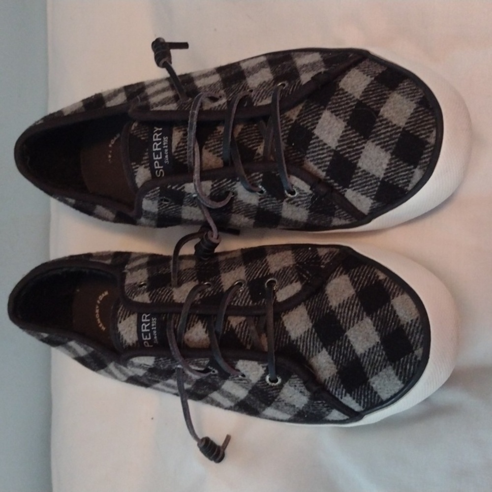 Women's Sperry Topsider Shoes Size 11 Wool with Faux Fur Lining